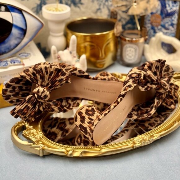 🆕 LOEFFLER RANDALL 🧿 NWOB Emilia Heeled Mules, Brown Leopard, Sz 7 - Picture 12 of 15